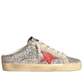 Golden Goose Super-Star Mule Silver Glitter & Red