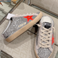 Golden Goose Super-Star Mule Silver Glitter & Red