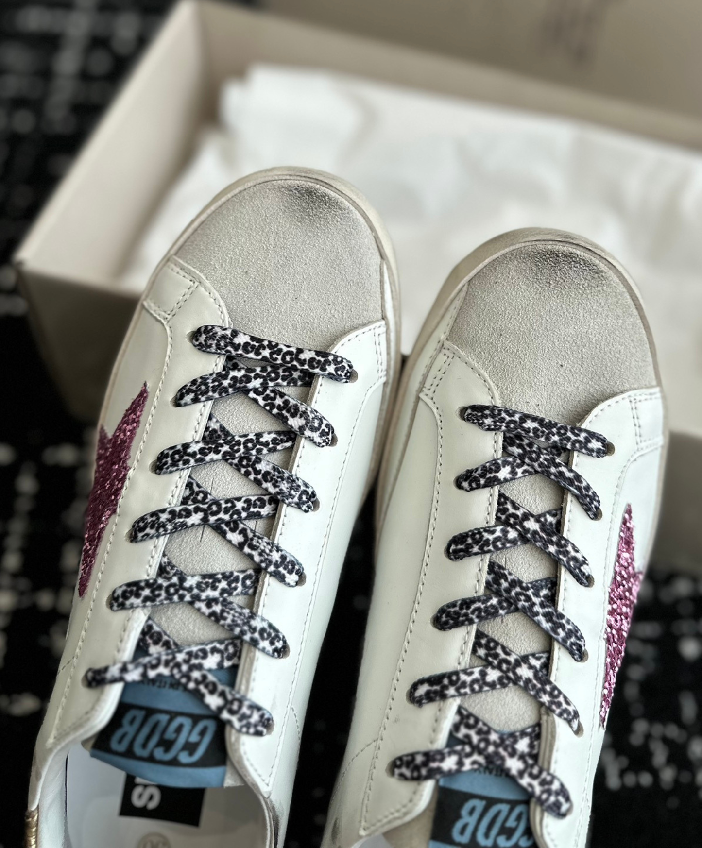 Golden Goose Super-Star Pink Glitter Star