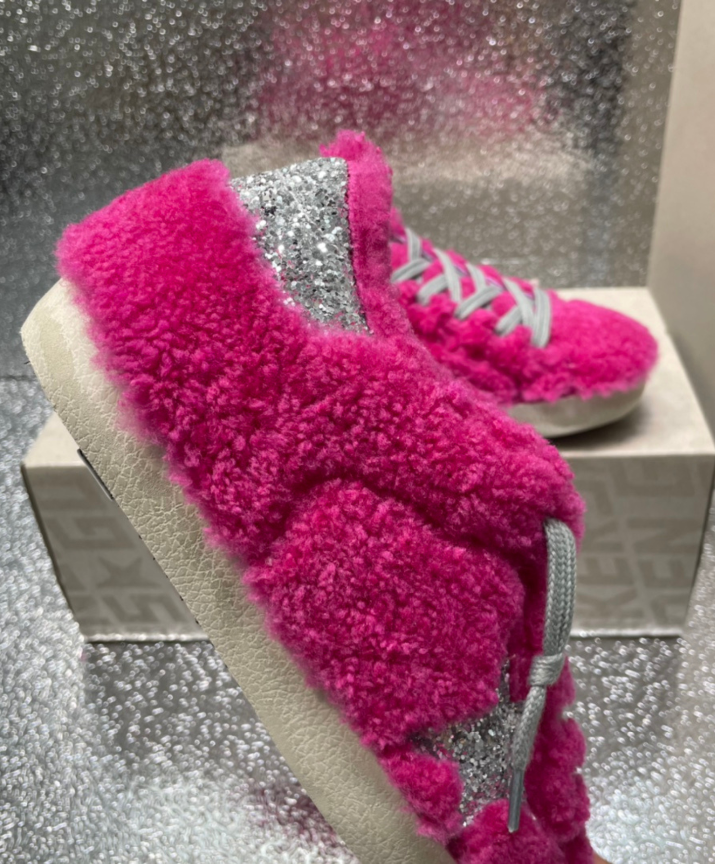 Golden Goose Super-Star Fuchsia Glam Shearling