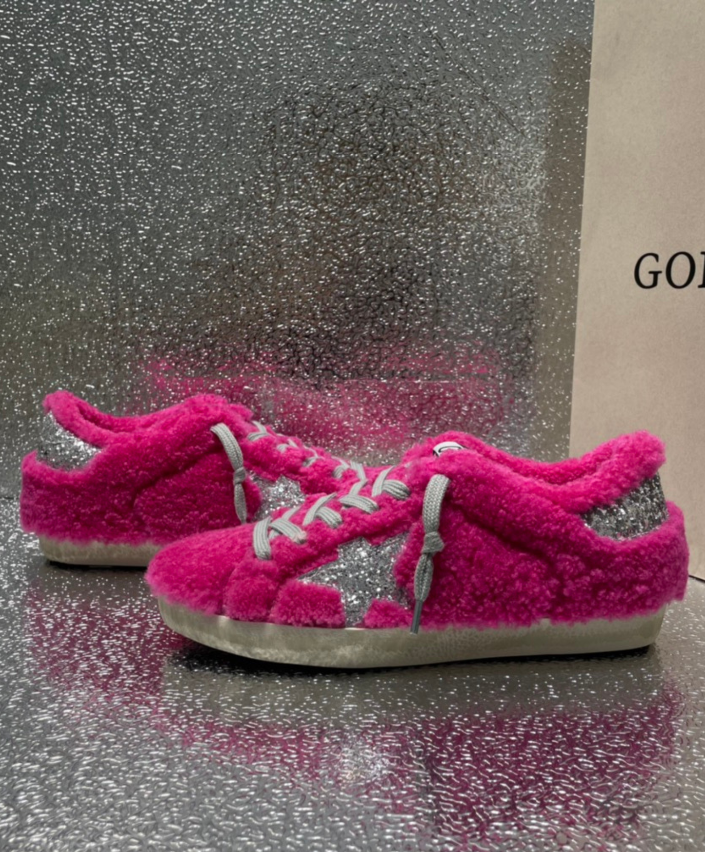 Golden Goose Super-Star Fuchsia Glam Shearling