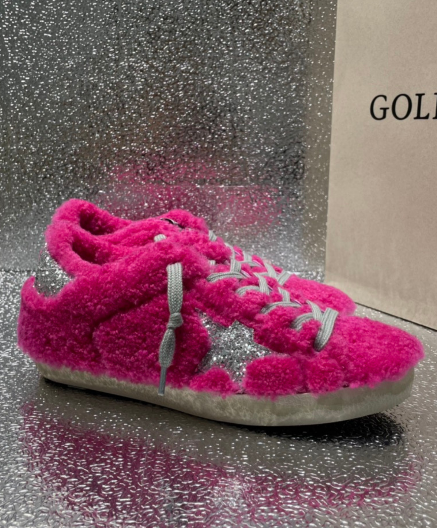 Golden Goose Super-Star Fuchsia Glam Shearling