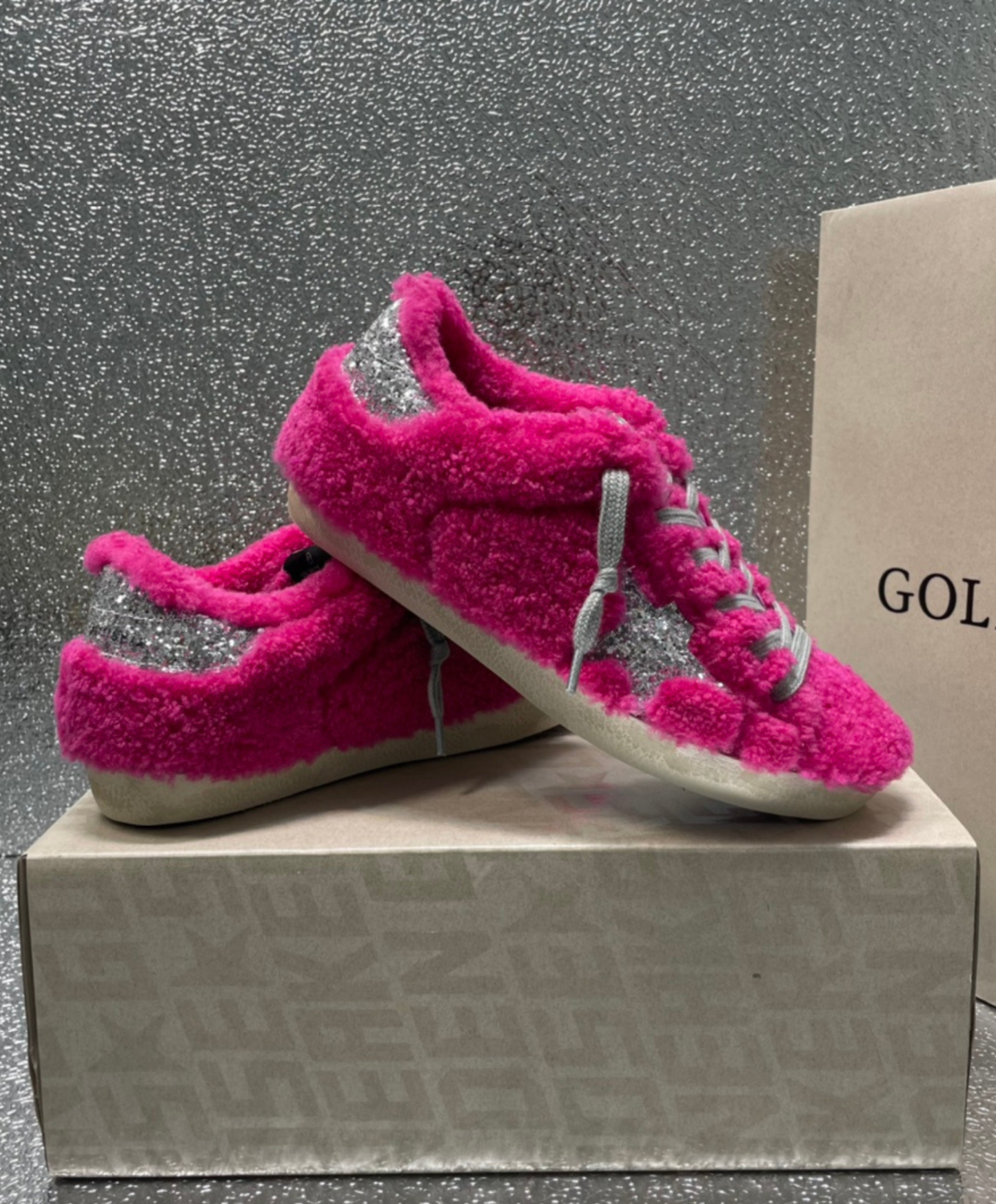 Golden Goose Super-Star Fuchsia Glam Shearling
