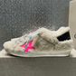 Golden Goose Super-Star Plush Shearling & Neon Accent