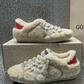 Golden Goose Super-Star Shearling & Red Gloss