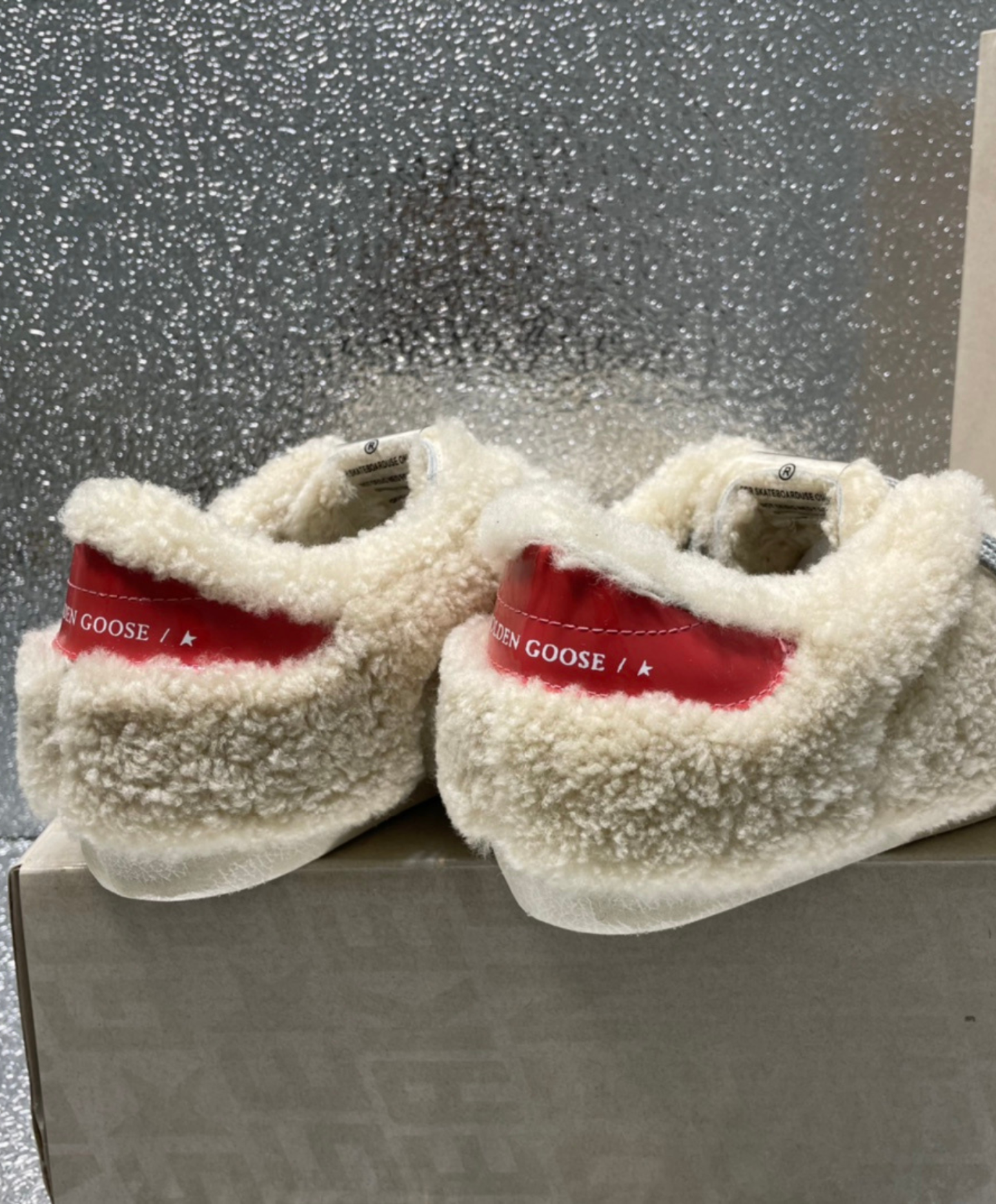 Golden Goose Super-Star Shearling & Red Gloss