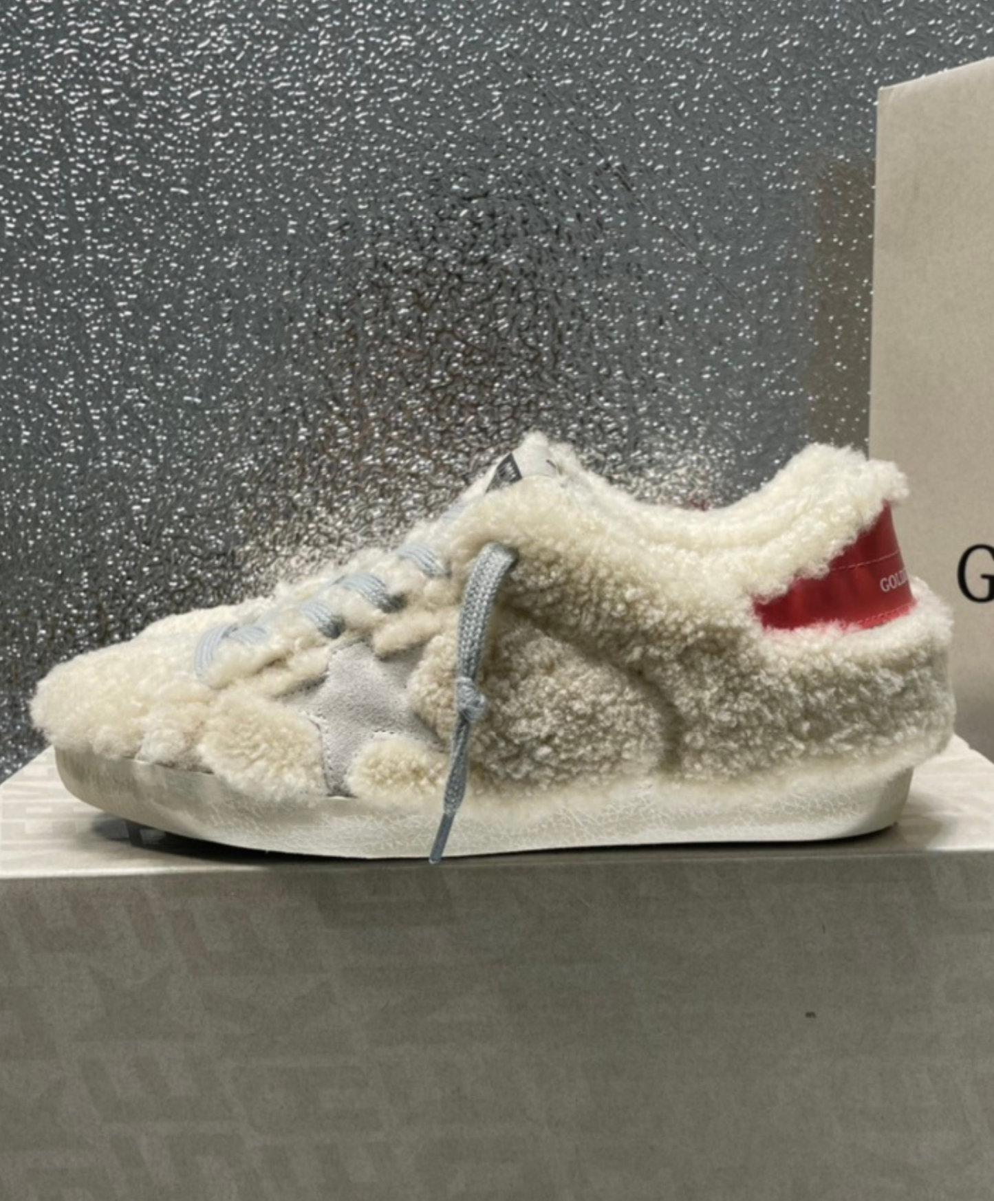 Golden Goose Super-Star Shearling & Red Gloss