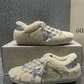 Golden Goose Super-Star Shearling & Silver Glam