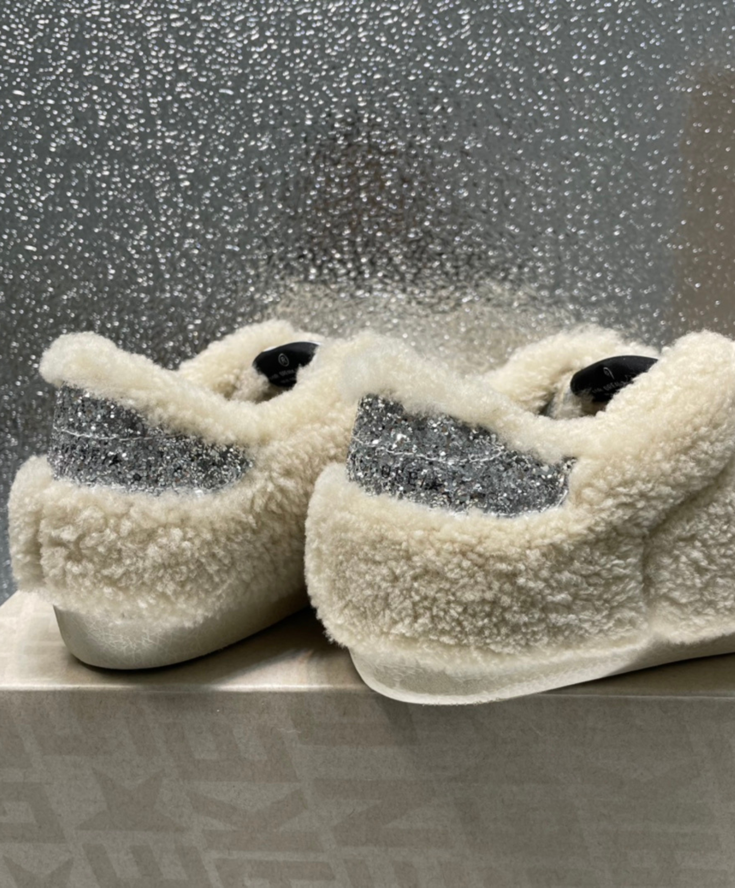 Golden Goose Super-Star Shearling & Silver Glam