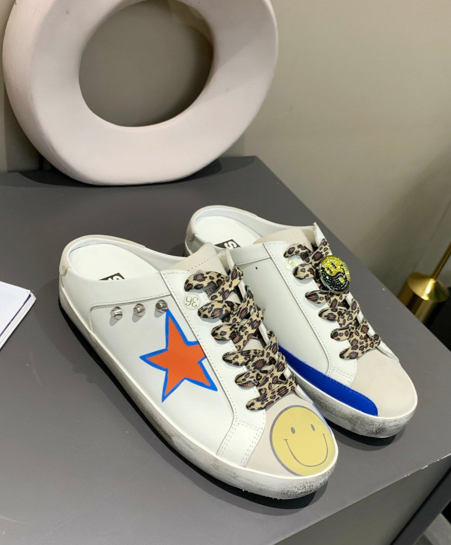 Golden Goose Super-Star Sabot Happy Star