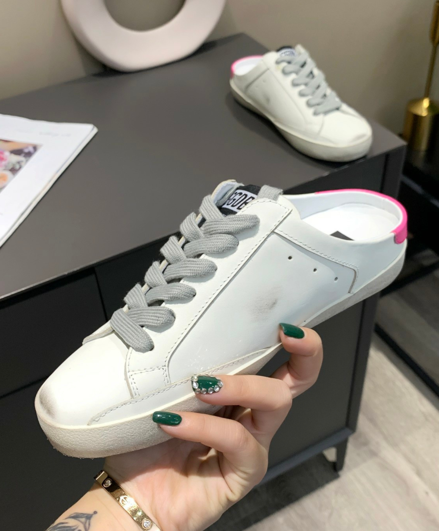 Golden Goose Super-Star Sabot Happy Star
