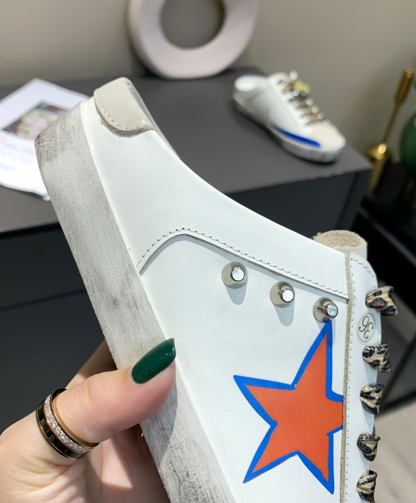Golden Goose Super-Star Sabot Happy Star
