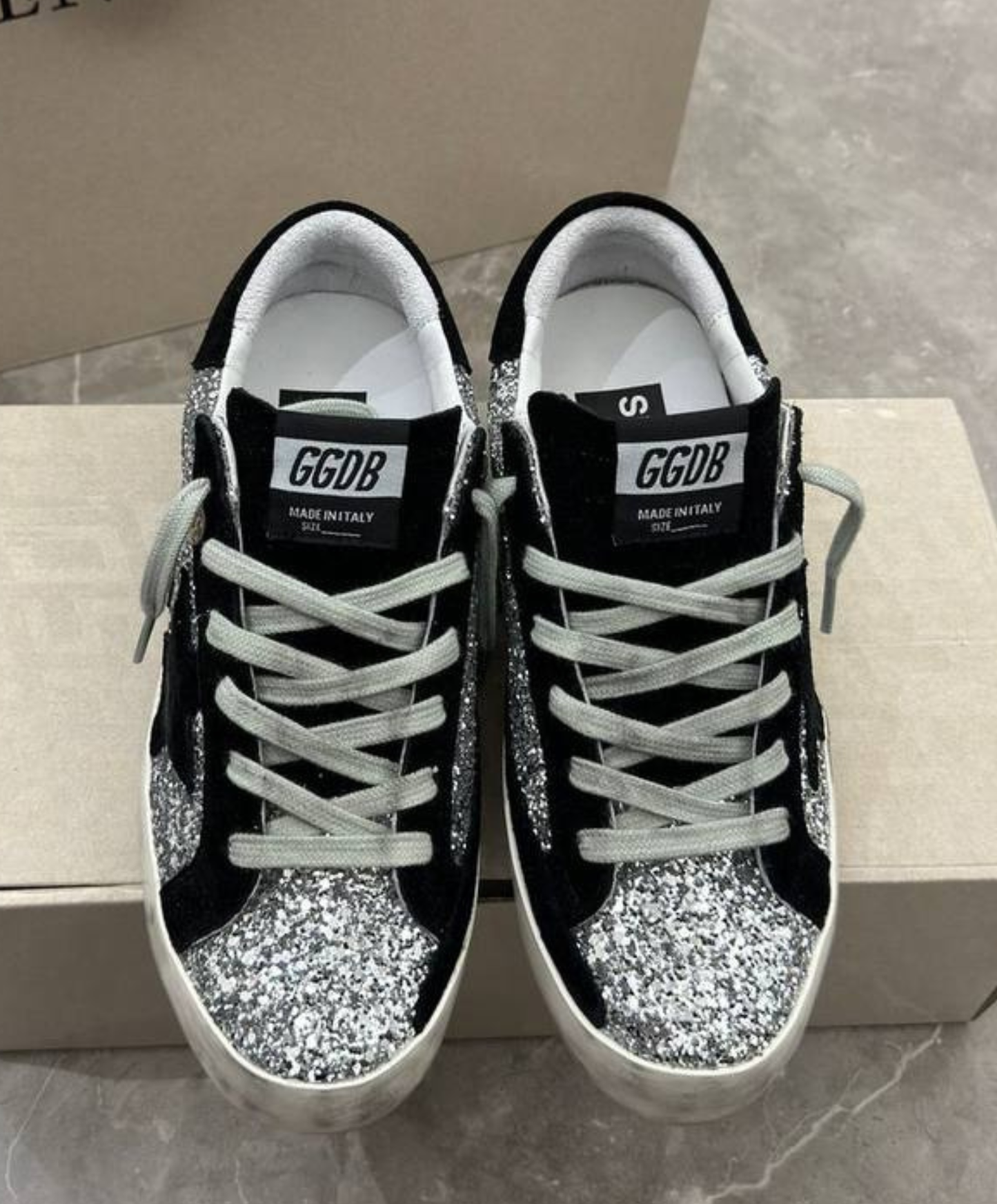 Golden Goose "Super-Star Silver & Black Glitter" Edition