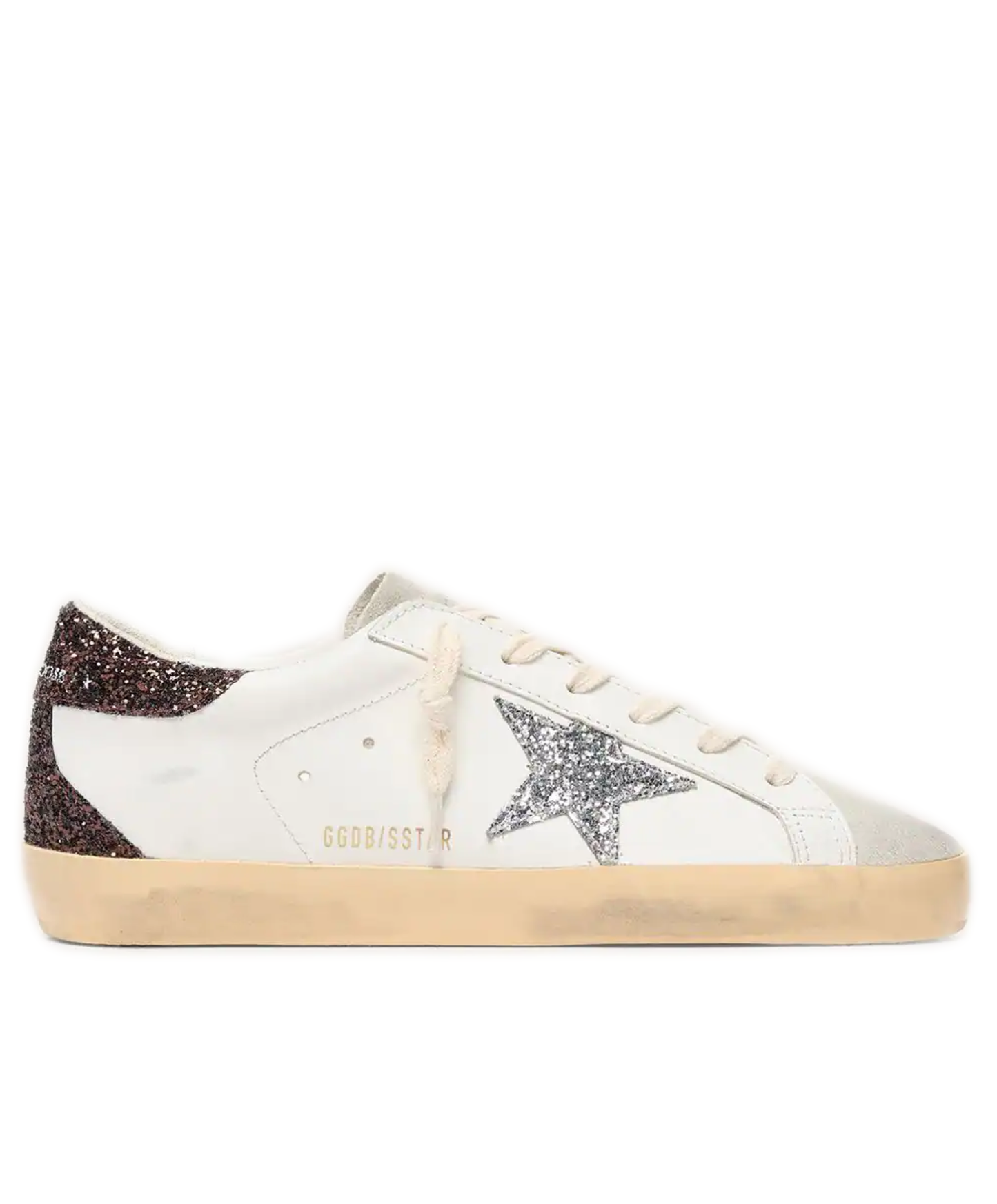 Golden Goose Super-Star Silver & Dark Glitter