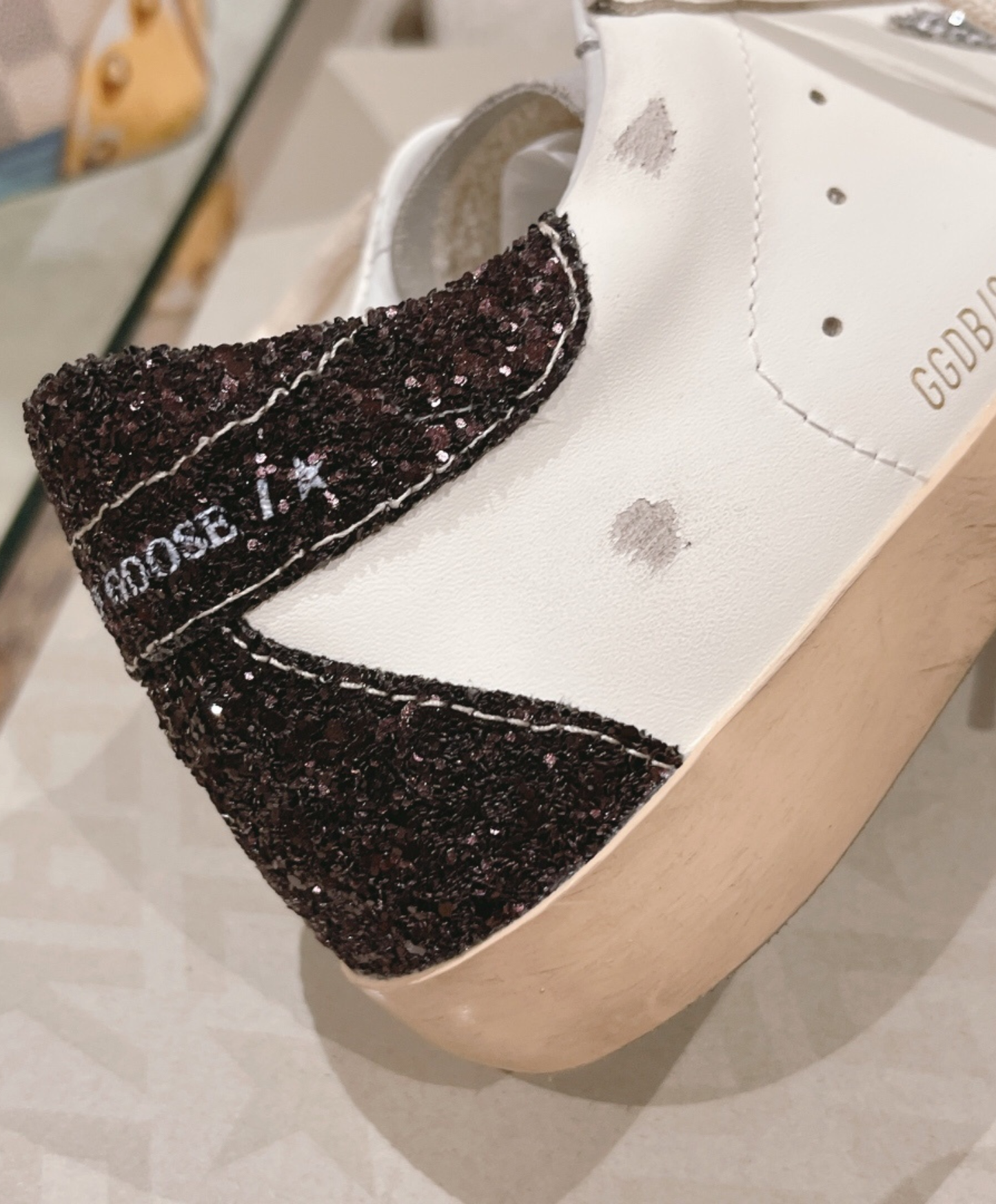 Golden Goose Super-Star Silver & Dark Glitter