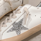 Golden Goose Super-Star Silver & Dark Glitter
