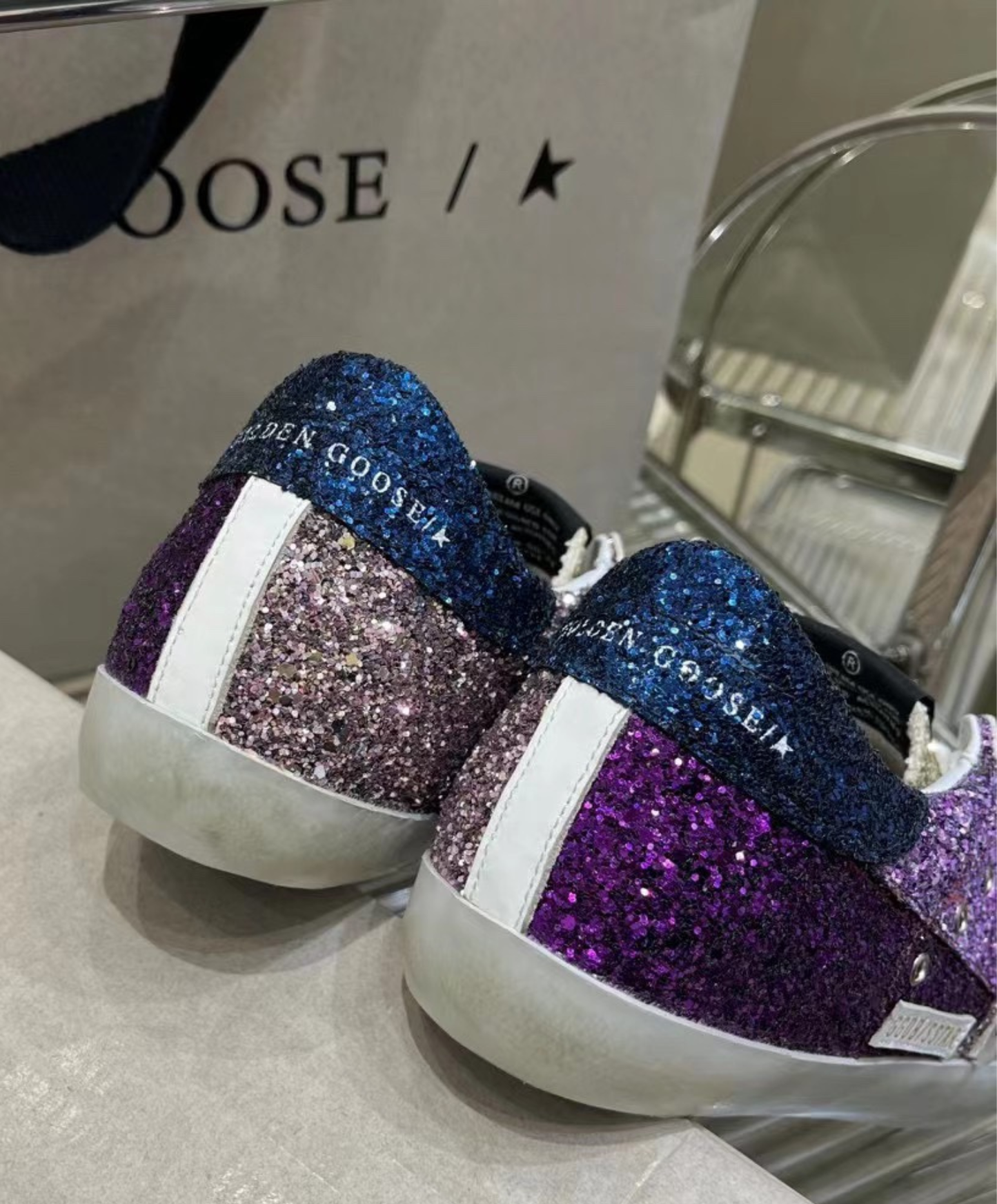 Golden Goose Super-Star Vibrant Violet Glitter