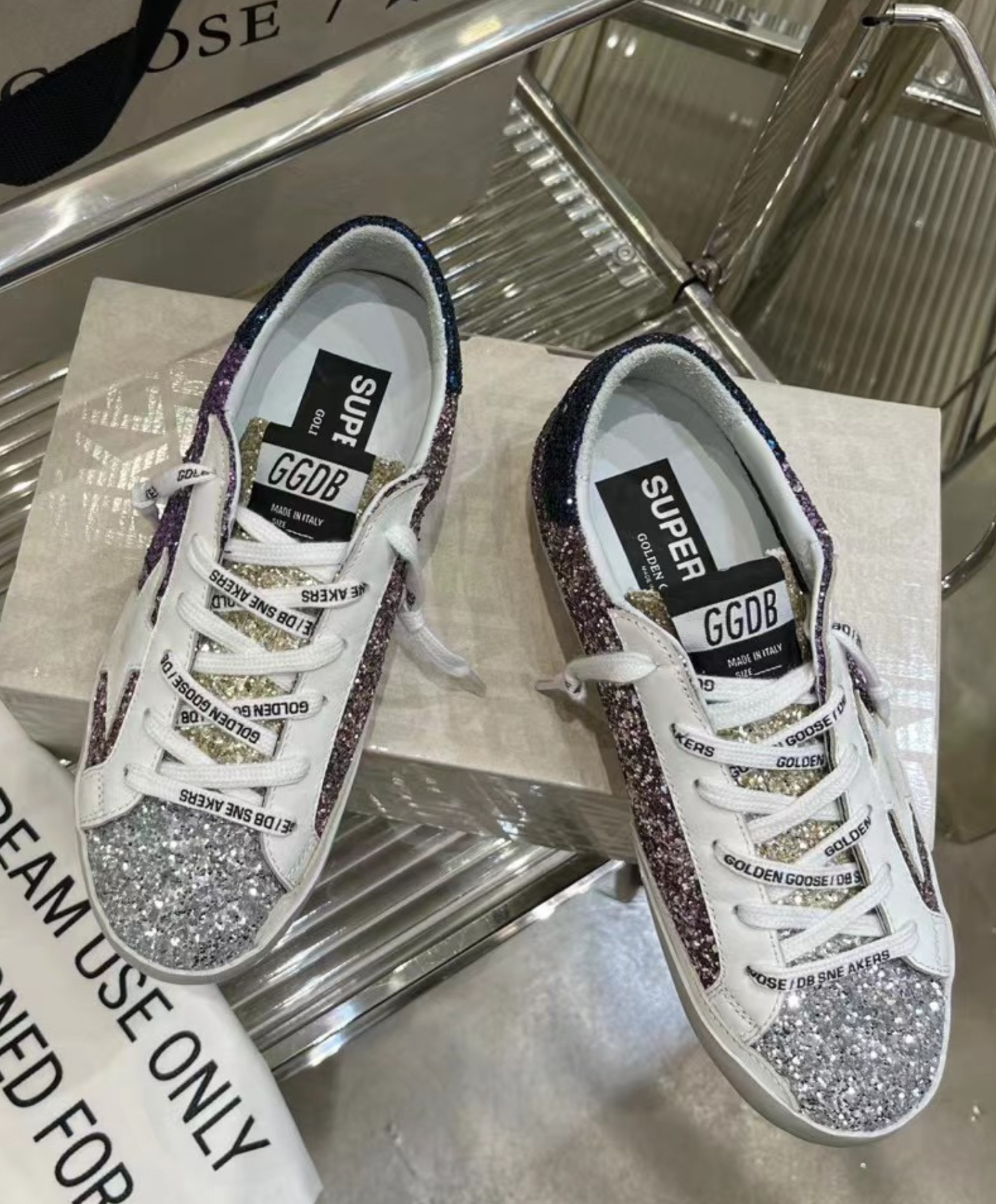 Golden Goose Super-Star Vibrant Violet Glitter