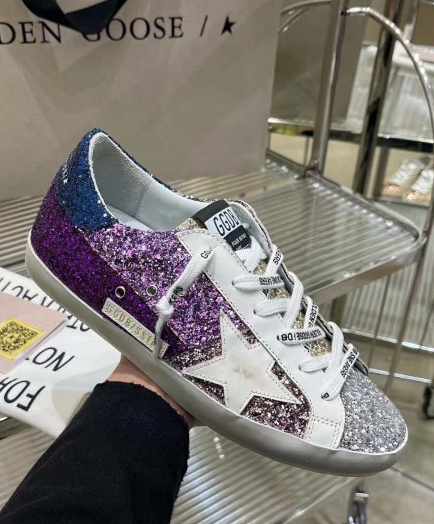 Golden Goose Super-Star Vibrant Violet Glitter