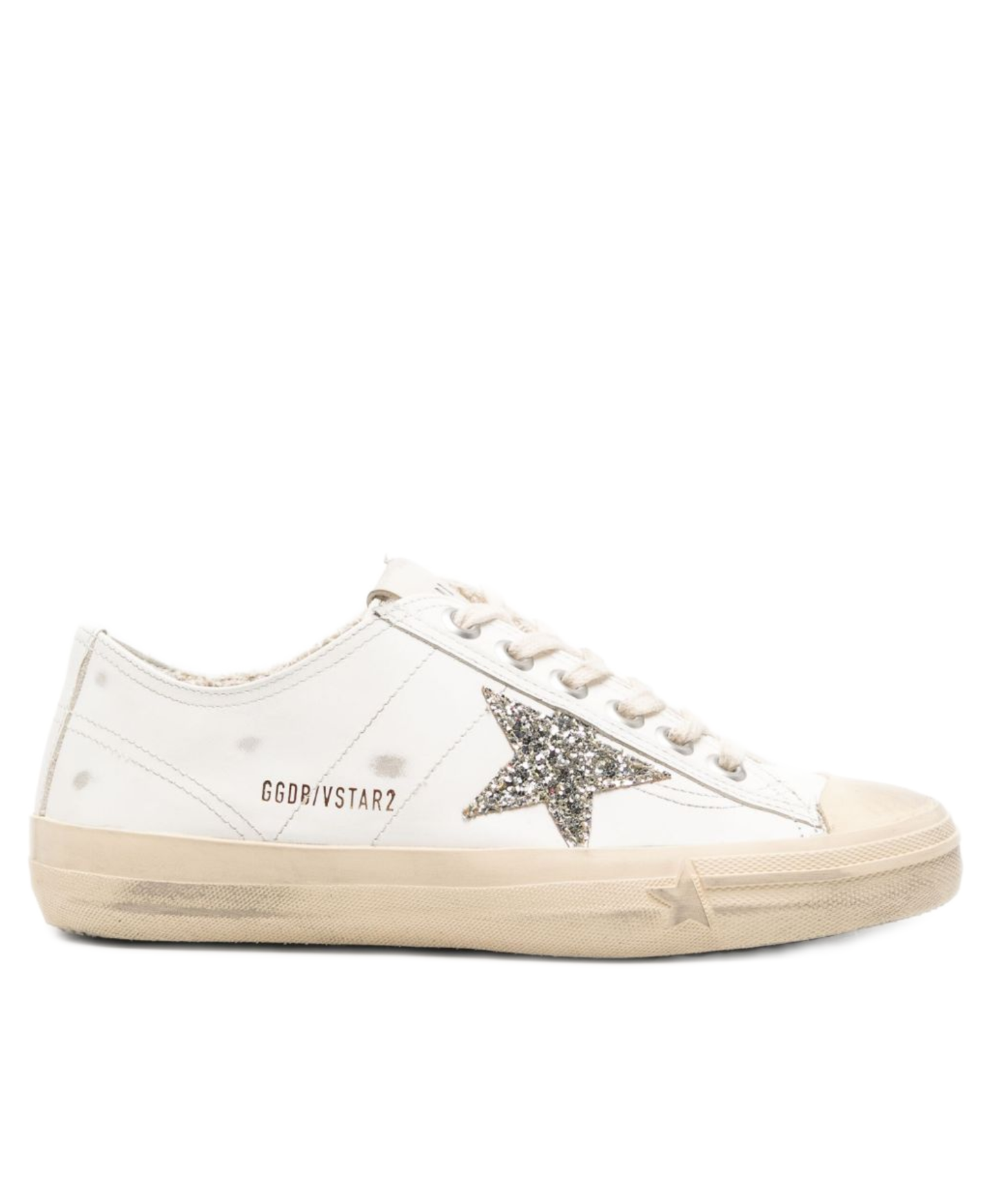 Golden Goose V-Star 2 Silver Glitter Star