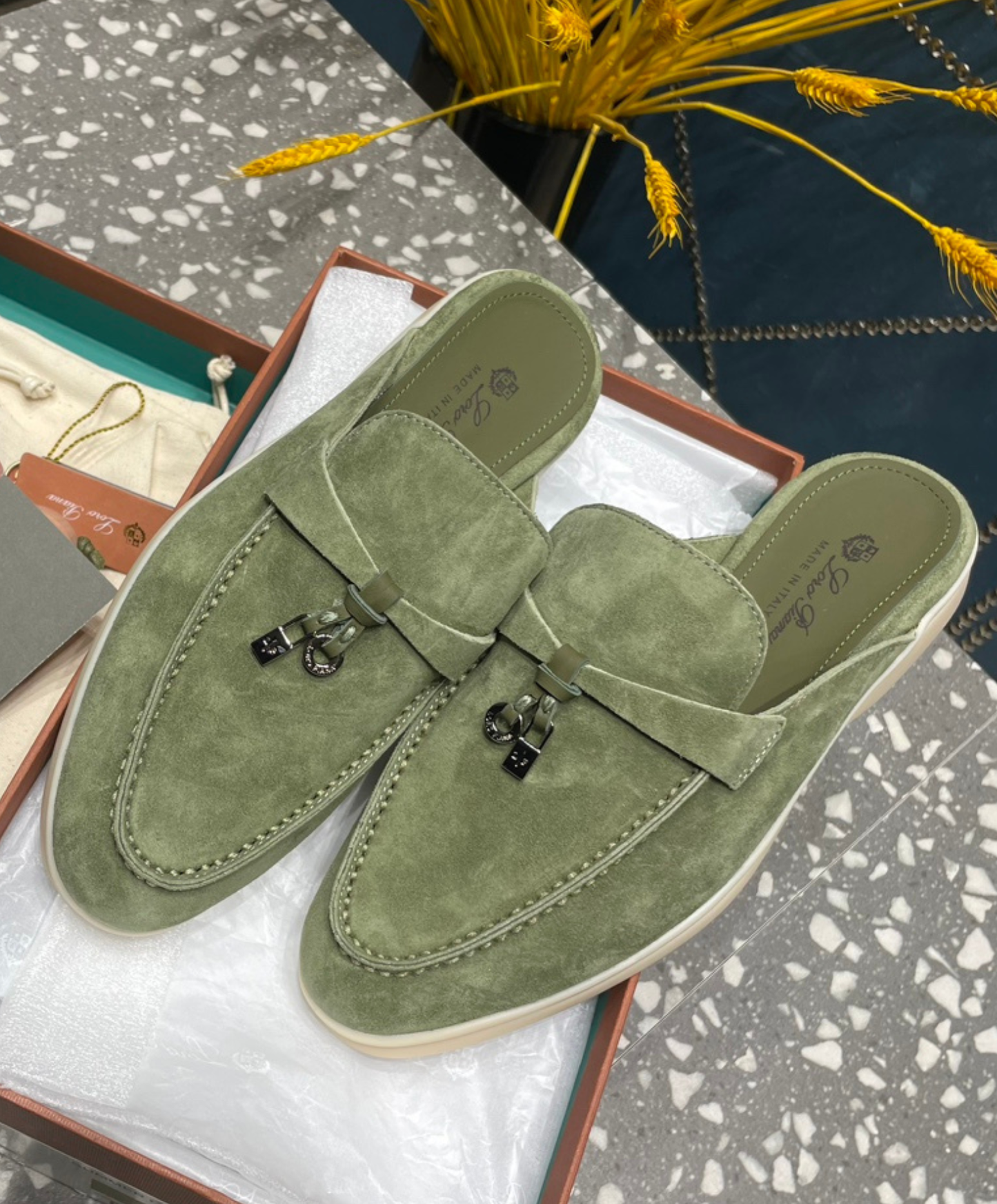 Babouche Charms Walk Mules