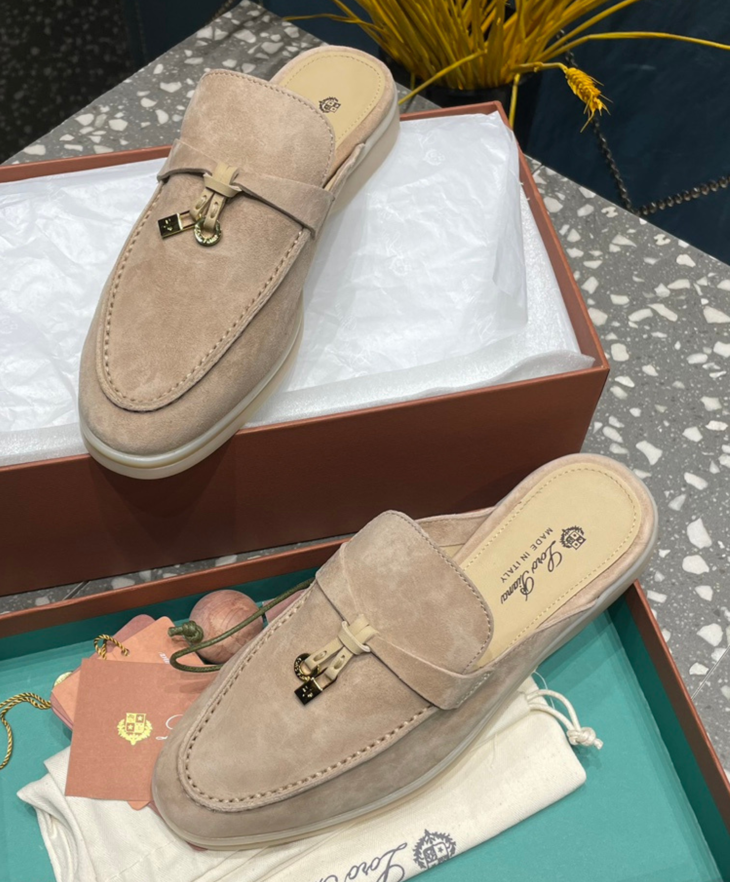Babouche Charms Walk Mules