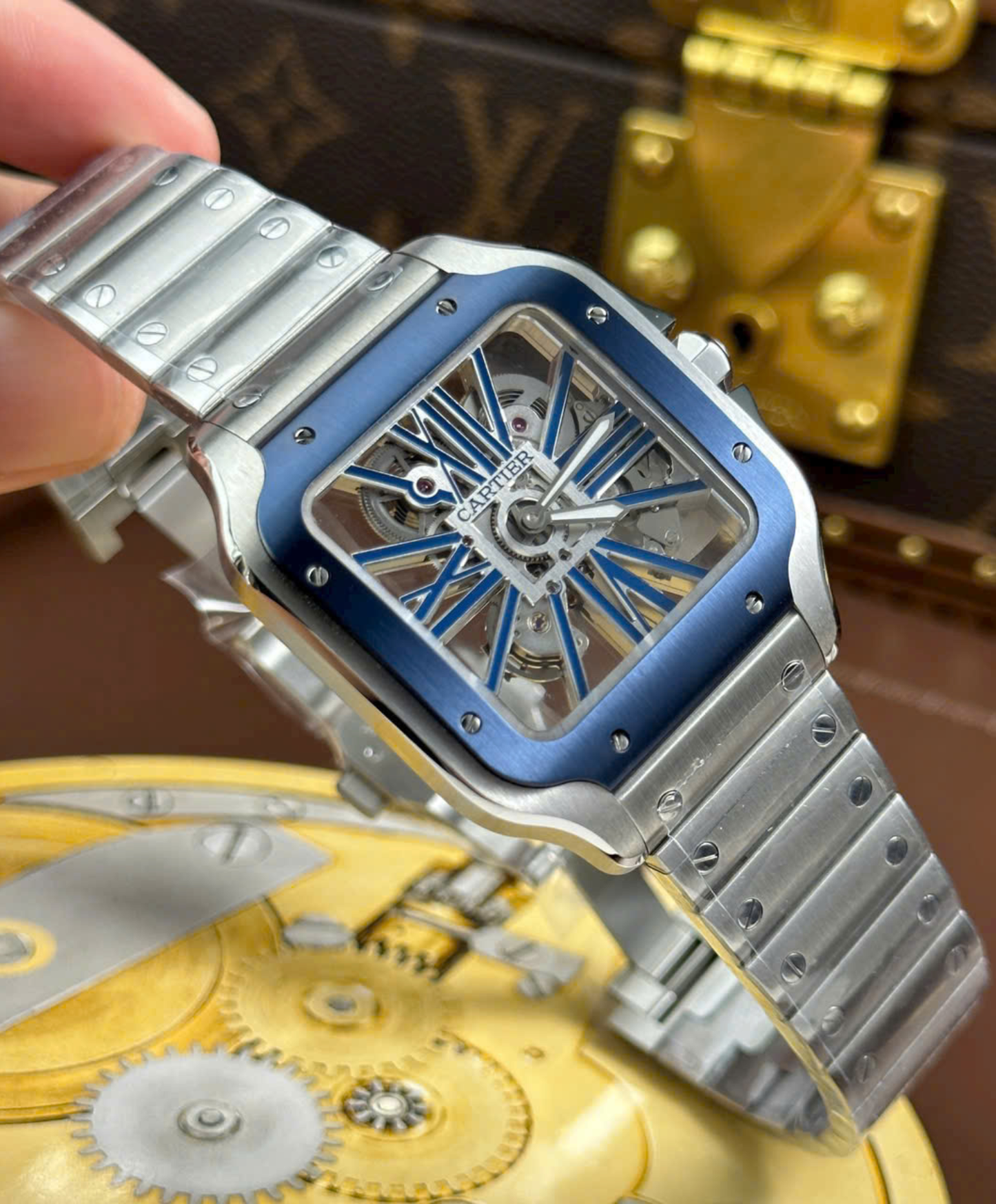 Santos De Cartier Skeleton Watch