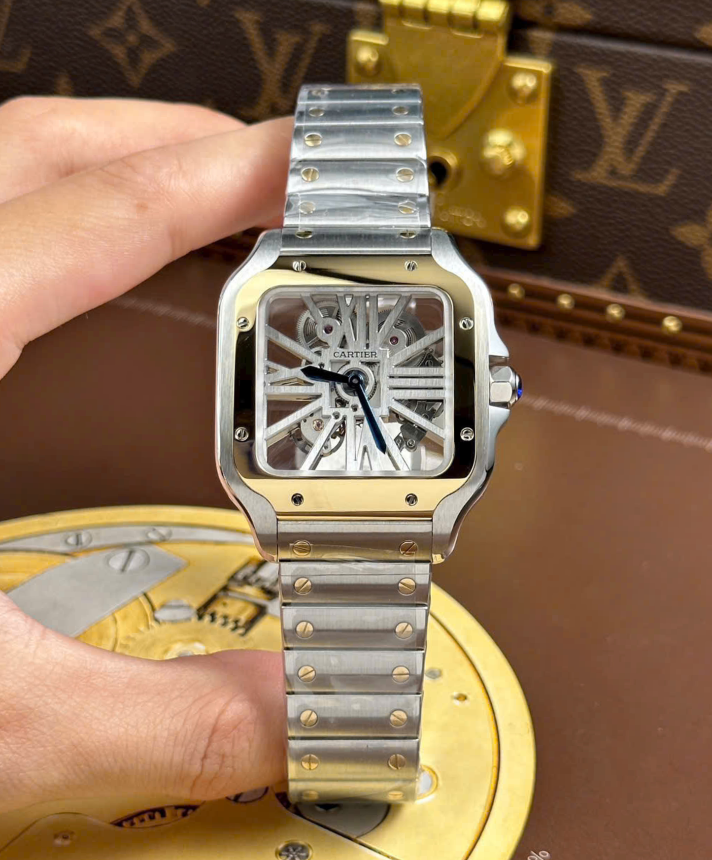 Santos De Cartier Skeleton Watch