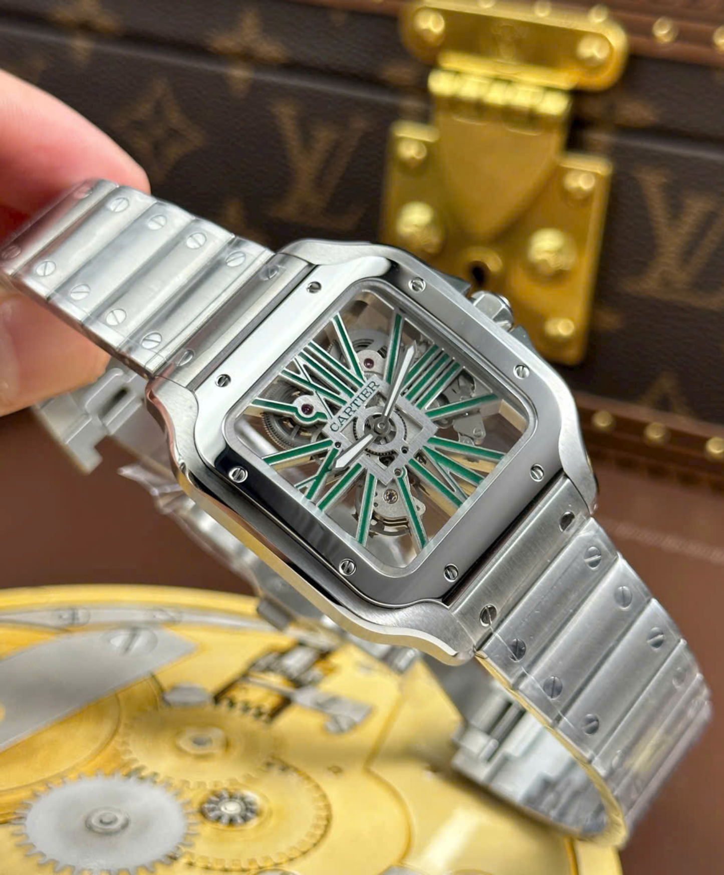 Santos De Cartier Skeleton Watch