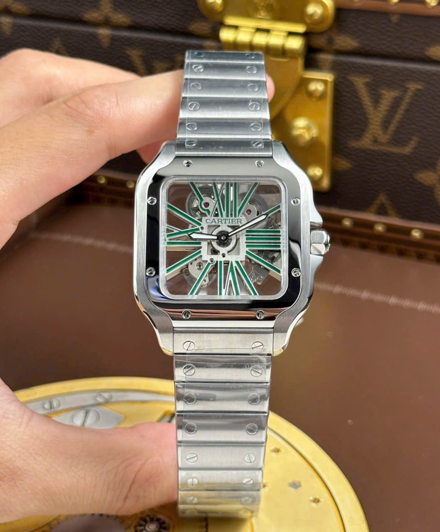 Santos De Cartier Skeleton Watch