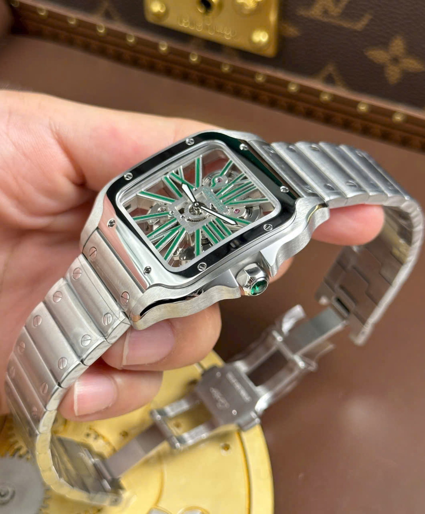Santos De Cartier Skeleton Watch