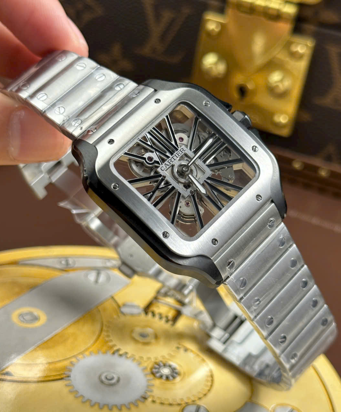 Santos De Cartier Skeleton Watch