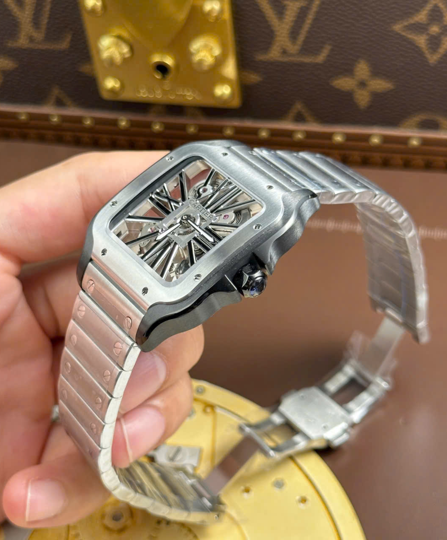 Santos De Cartier Skeleton Watch