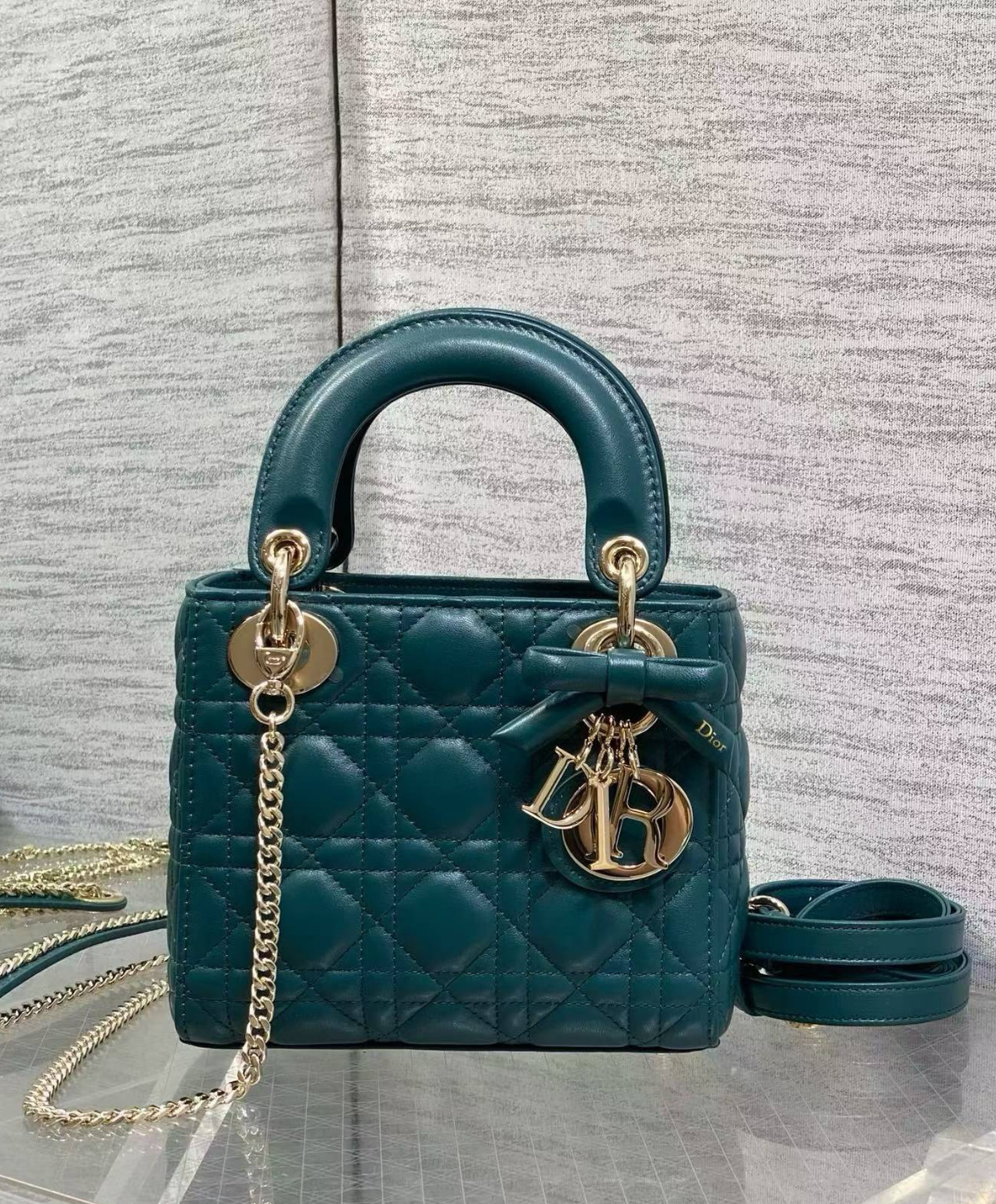 Small Lady Dior Bag With Strap