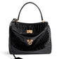 Women's Rodeo Mini Handbag Crocodile Embossed In Black