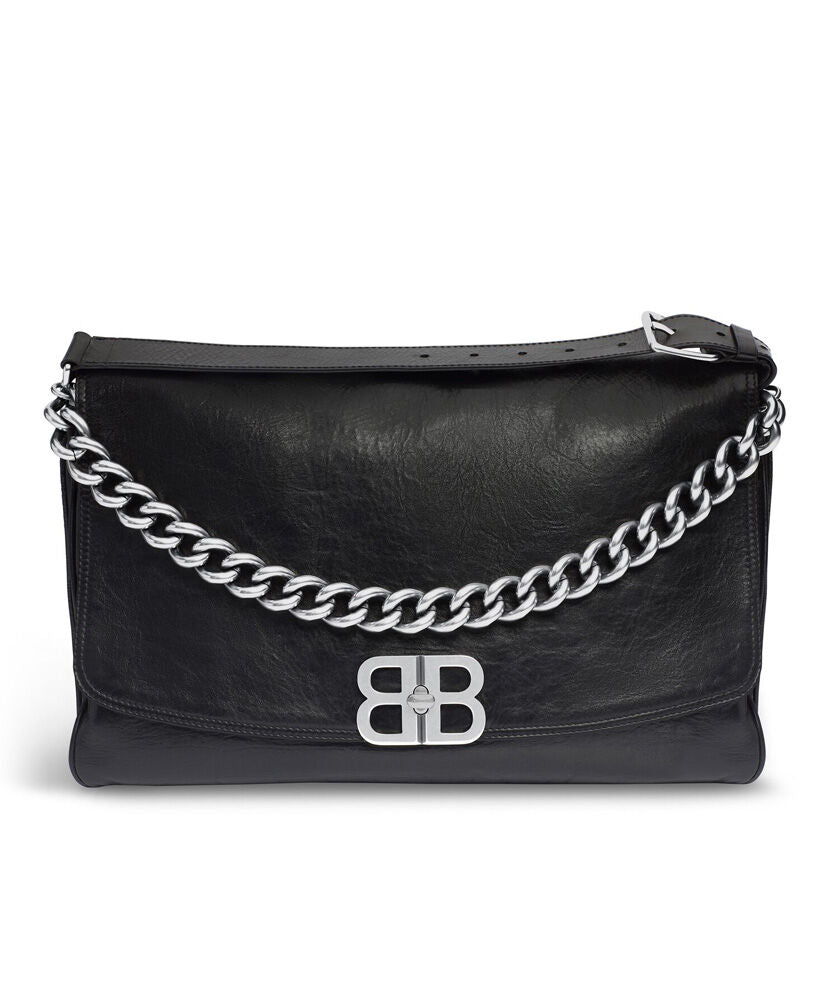 BB Soft Large Leather Shoulder Bag