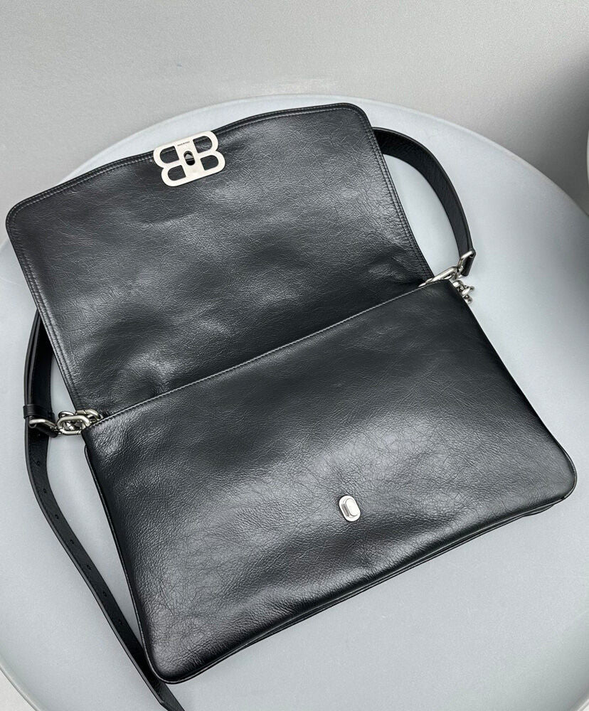 BB Soft Large Leather Shoulder Bag