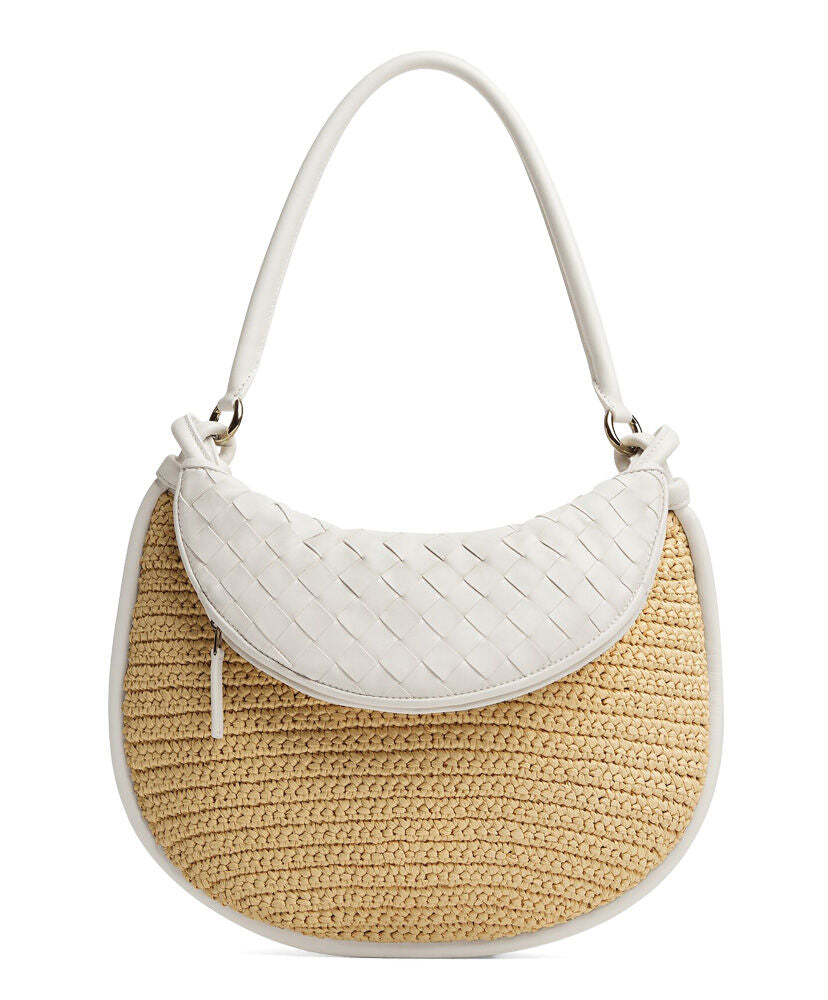 Gemelli Medium Intrecciato Leather And Raffia Shoulder Bag