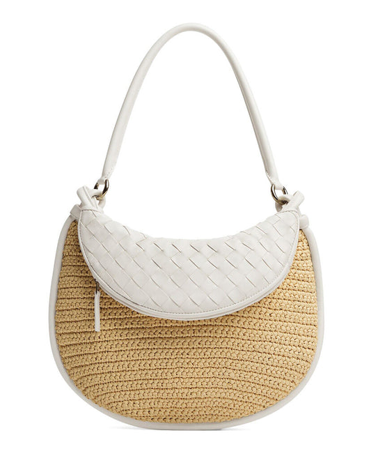 Gemelli Medium Intrecciato Leather And Raffia Shoulder Bag