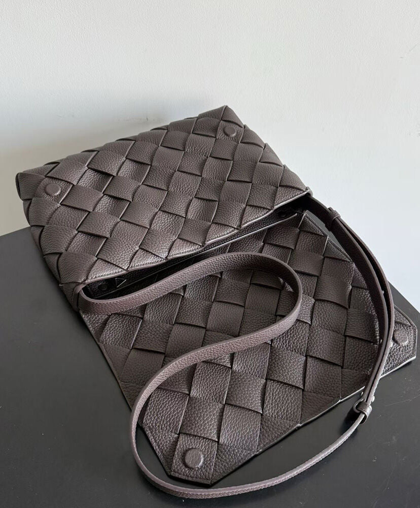 Large Diago Crossbody Bag in Intreccio Leather