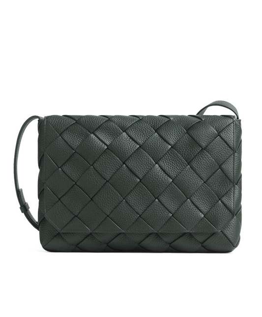 Large Diago Crossbody Bag in Intreccio Leather