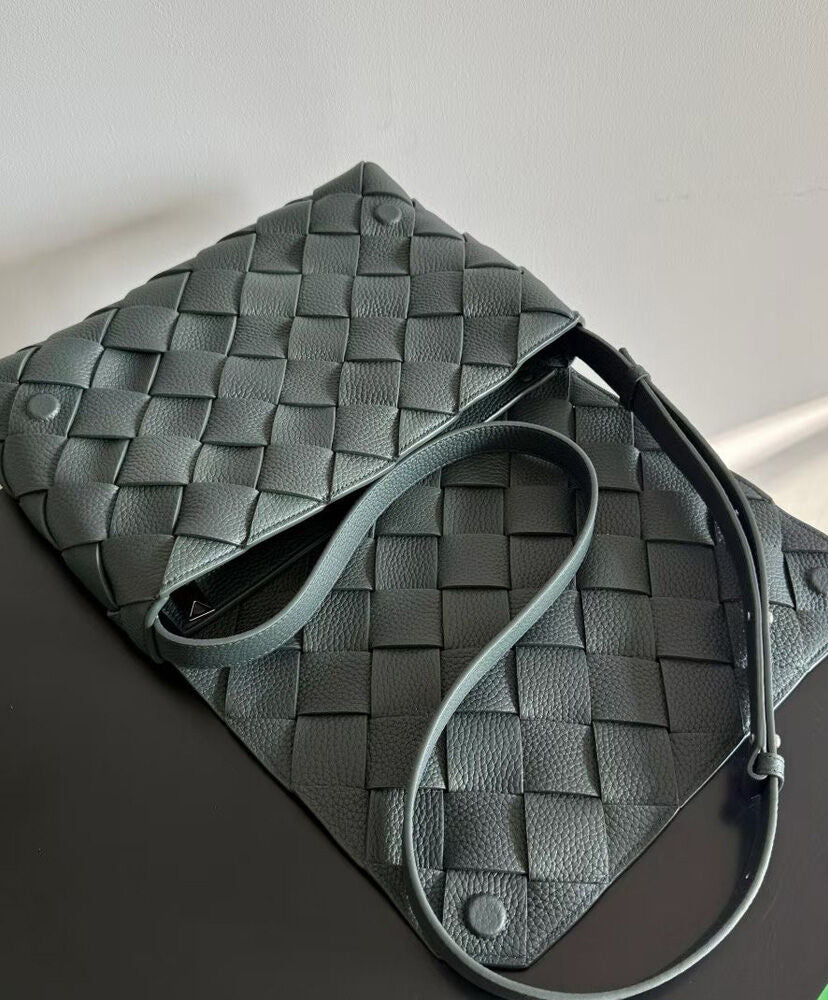 Large Diago Crossbody Bag in Intreccio Leather