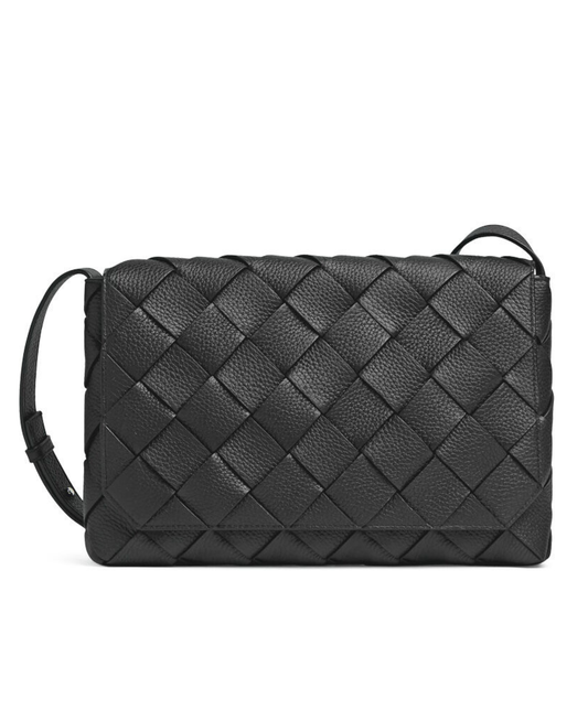 Large Diago Crossbody Bag in Intreccio Leather