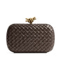 Knot Padded Intrecciato Leather Clutch