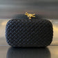 Knot Padded Intrecciato Leather Clutch