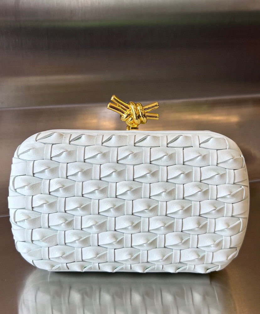 Knot Intrecciato Leather Clutch