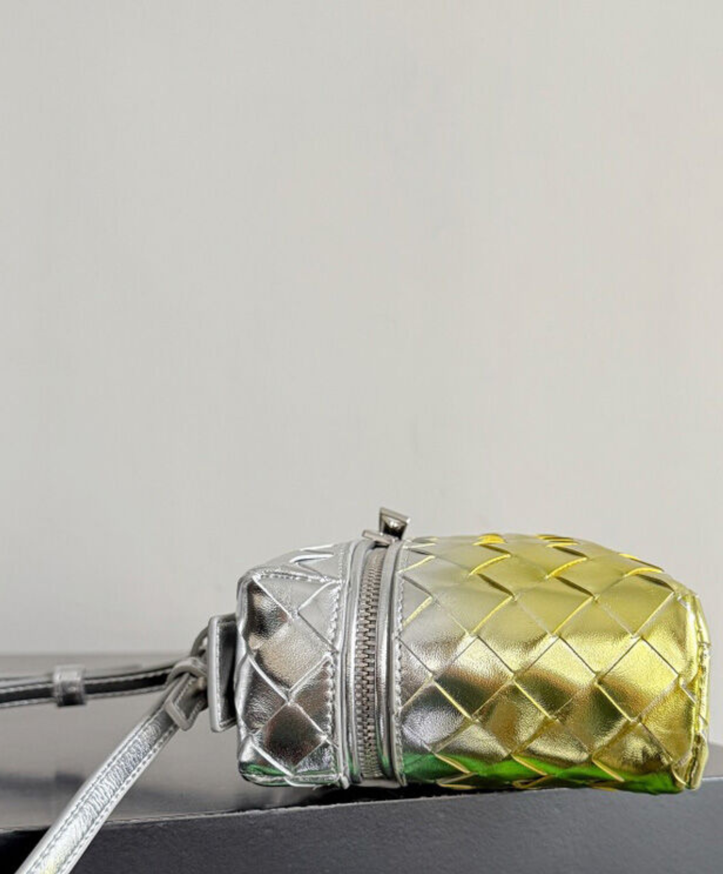 Bang Bang Vanity Case Bag in Laminated Intrecciato Leather