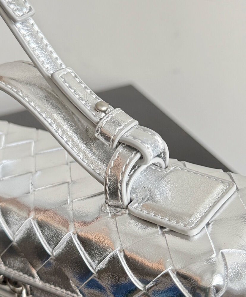 Bang Bang Vanity Case Bag in Laminated Intrecciato Leather