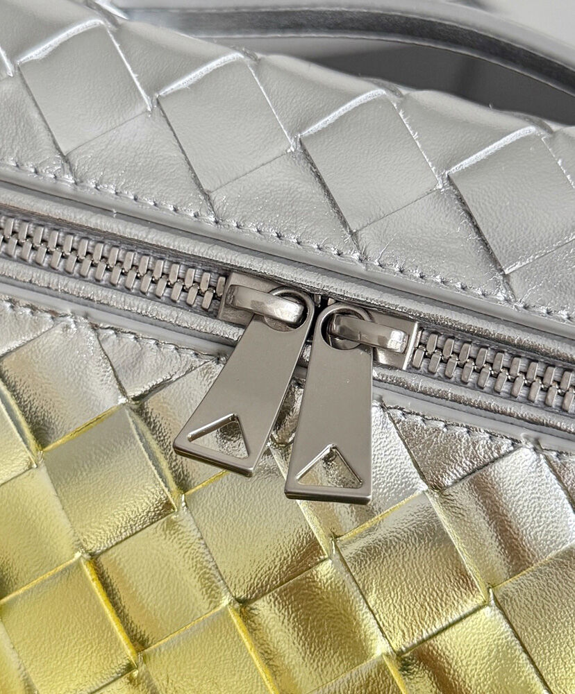 Bang Bang Vanity Case Bag in Laminated Intrecciato Leather