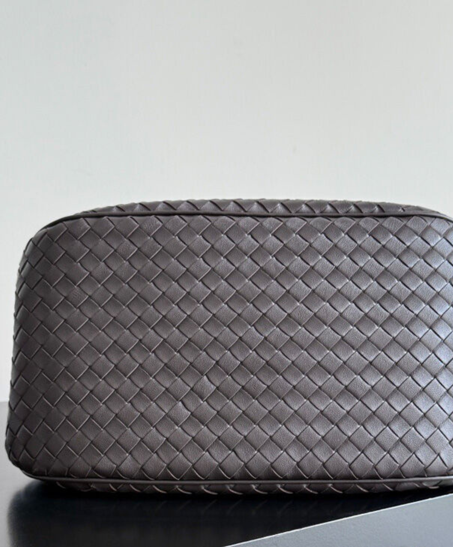 Brown Leather Basket Shoulder Bag